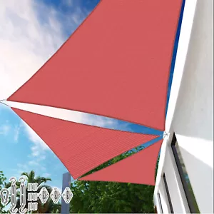 Copertura ombrellone vela uguale triangolo baldacchino riparo ombrellone esterno con kit rosso - Foto 1 di 29