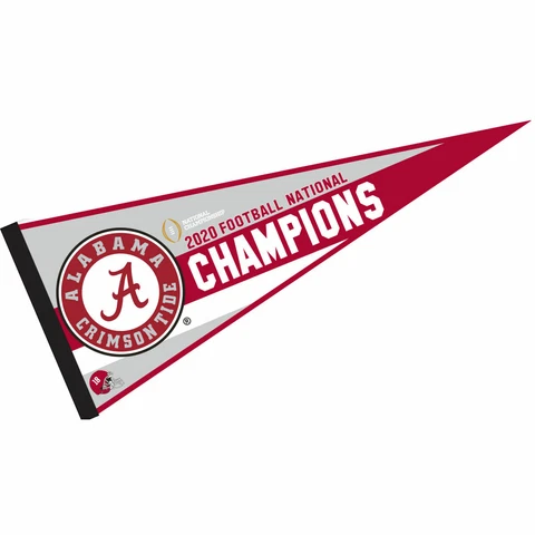 Alabama Crimson Tide College Football 2020 2021 National Champions Pennant Flag Cover