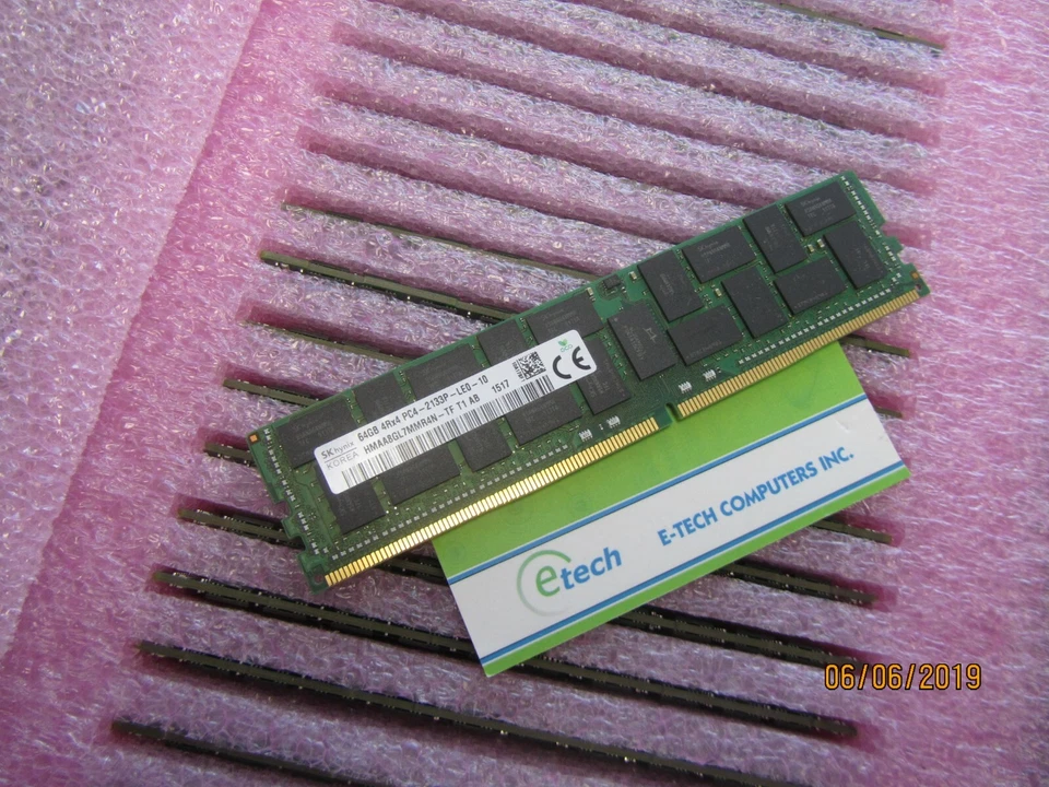 Hynix 64GB 4Rx4 PC4-2133 DDR4 ECC LRDIMM works for 46W0841 726724-B21 A8711890 - Image 1 of 1
