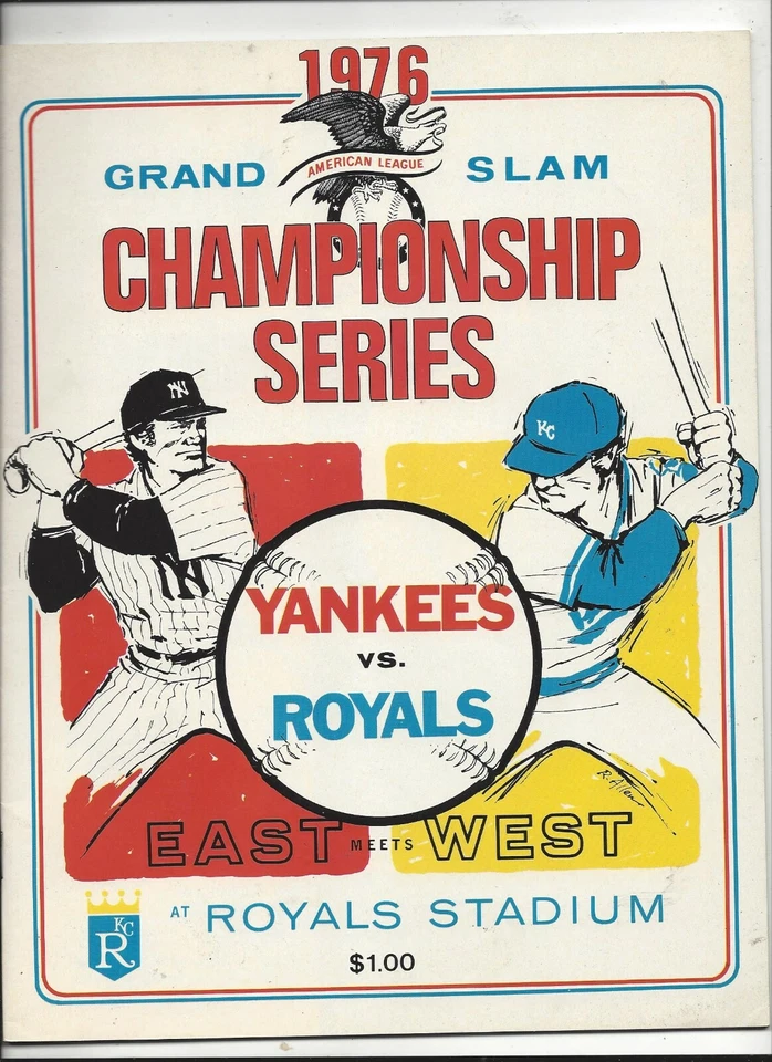 1976 A.L. Playoff Program (New York vs. Kansas City) near mint-mint (see scan) - Image 1 of 1