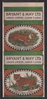 Old matchbox label United Kingdom, Tiger Matches, Bryant & May's
