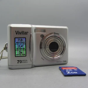 Vivitar Digital Camera Vivicam 7340 7.0MP Silver Tested - Picture 1 of 9