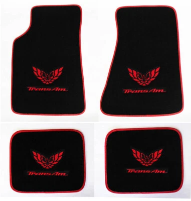 NEW! Carpet Floor Mats 1982-2002 PONTIAC FIREBIRD Trans Am Embroidered Logo All  - Image 1 of 4