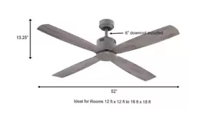 Home Decorators Collection Kitteridge 52 in. Indoor Greywood Ceiling Fan - Picture 1 of 7
