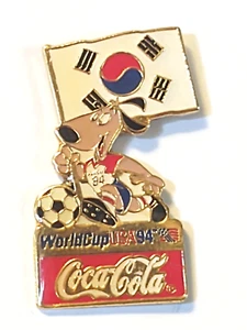 1994 World Cup FIFA Soccer Coca-Cola Striker Stryker South Korea Flag Lapel Pin  - Picture 1 of 1