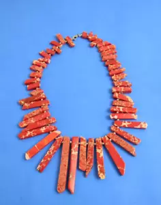 Red Jasper Graduated Sticks Necklace - Picture 1 of 10