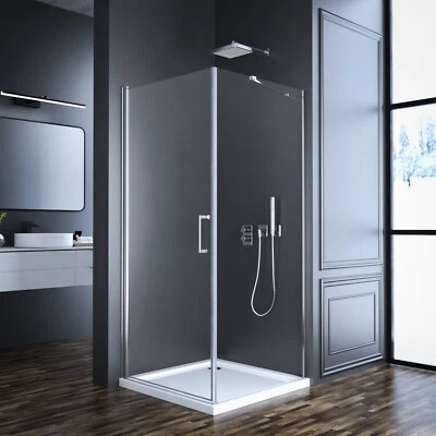 Duschkabine Schwingtür Eckeinstieg Duschabtrennung 80x80 90x90 Duschwand Dusche - Bild 1 von 4