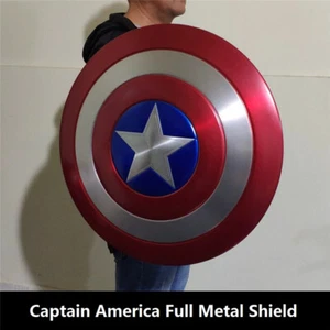 Captain America Full Metal Shield 1:1 High-End Replica Handheld Shield Prop 60cm - Picture 1 of 18