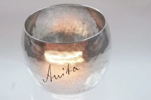 Anillo de servilleta Wilhelm Binder Art Deco 835 plata grabado Anita WtB alrededor de 1930 - Imagen 1 de 6