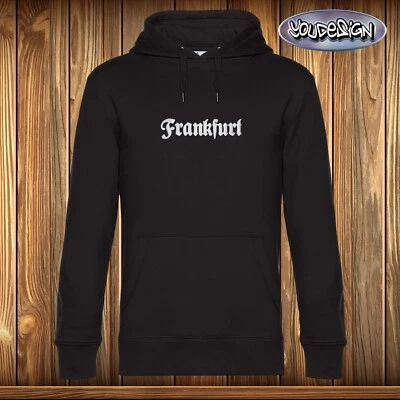 Frankfurt Hoodie FFM Kapuzenpullover Fußball Geschenk Verein gestickt XS-4XL - Bild 1 von 2