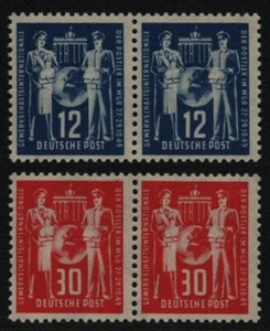 RDA 1949 - Mi-Nr. 243-244 ** - MNH - Par - horizontal - Imagen 1 de 2