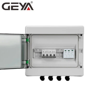 Solar PV Combiner Box Plastic 15A 2strings 1000VDC Circuit Breaker Solar Panel - Image 1 of 4