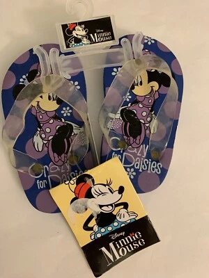 Infant/Toddler Purple Flip Flops Size 5/6 Disney Minnie Mouse Baby Beach Sandals - Image 1 of 3
