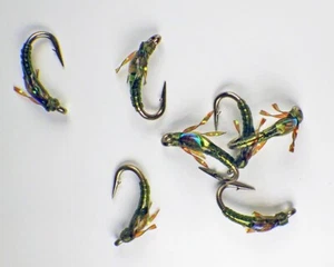 Leitfliegen Better Baetis Olive Nymphen - Premium Forellen Fliegenfischen Fliegen #18 - Bild 1 von 23