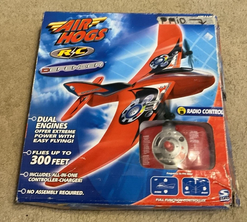 Air Hogs R/c Radio Controlled Defender Plane Red 27 MHz