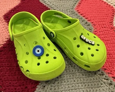 Zuecos sin cordones Crocs Bayaband juveniles unisex cómodos verde lima talla J1 Foto 1 de 4