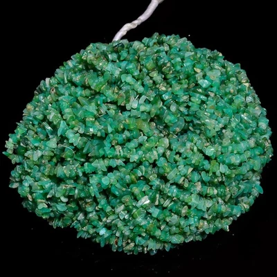 Piedras preciosas crisoprasa natural forma elegante cuentas sin cortar 4-7 mm hilo 34" UGB556 Foto 1 de 2