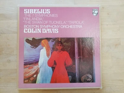 Sibelius "The 7 Symphonies" (Davis, Boston Symph Orch) 5 LP Box Set EXCELLENT - Image 1 of 4