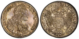 AUSTRIA. Karl (Charles) VI. 1727 AR Thaler. PCGS AU58 Hall. Dav.-1054. - Picture 1 of 1