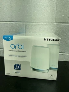 NETGEAR - Orbi AX4200 Tri-Band Mesh Wi-Fi 6 System (2-pak) - biały zapieczętowany nowy - Zdjęcie 1 z 5