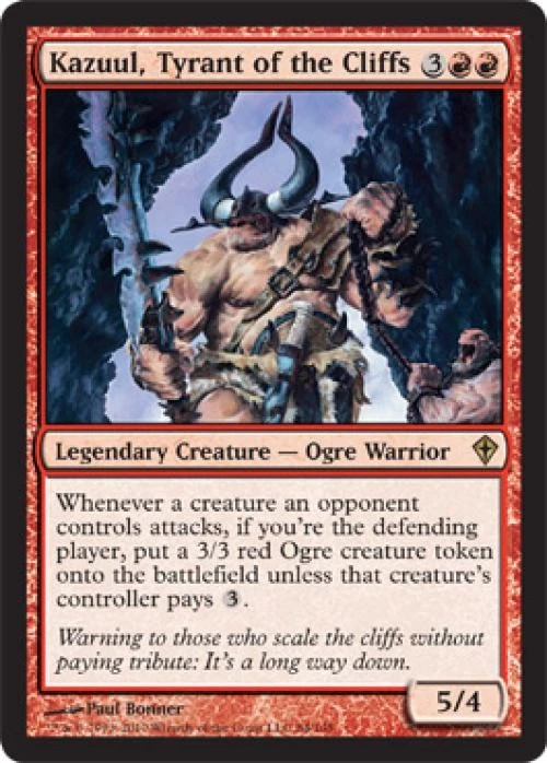 Kazuul, Tyrant of the Cliffs -Foil Light Play MTG Worldwake - Image 1 of 1
