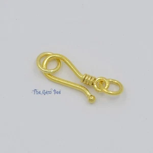 5.5mmx12.8mm 14k Solid Yellow Gold Old-Fashioned Hook Clasp - Picture 1 of 6