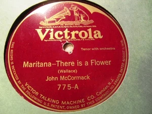1910 John McCormack IRISH TENOR Maritana THERE IS A FLOWER/ LAKME VICTOR 775 - Picture 1 of 2