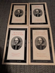 Penguin Shakespeare - Othello, Julius Caesar, Henry IV Part 2, Sonnets - PB - Picture 1 of 4