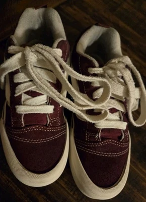 Vans Off The Wall Old Skool Youth Shoe Size 3.5  Red & White - Image 1 of 4