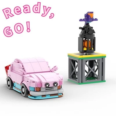 MOC Kirby Forgotten Land Pink Exploration Car Building Block Game Vehicles Model - Image 1 of 4