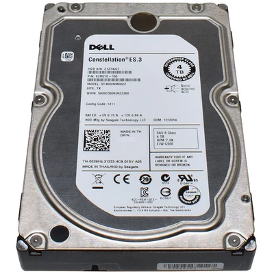 DELL Seagate Constellation ES.3 4TB 3.5" 7.2K SAS HDD ST4000NM0023 0DRMYH 0529FG - Bild 1 von 4