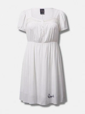 NEW Torrid 4 4X Outlander Sassenach White Night Gown Chemise Babydoll Sleepwear - Image 1 of 4