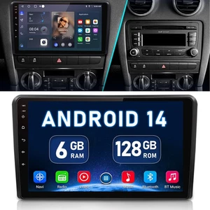 128GB Android 14 per AUDI A3 8P 2003-2012 Autoradio Apple Carplay GPS Navi WIFI - Foto 1 di 14