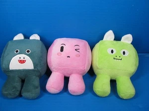 Livoti Toys Emoji Lot of 3 Monster Square Pillow Plush Stuffed Toy 6" - Picture 1 of 11