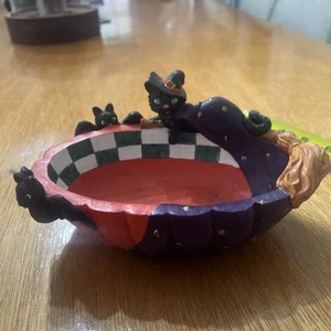 Vintage Black Cat/Bat Dayton Hudson Corp Halloween Bowl. Multi Colored Very Nice - Picture 1 of 12