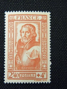 France Timbre Neuf 1943 Personnages célèbres du XVIe siècle BAYARD - Imagen 1 de 1