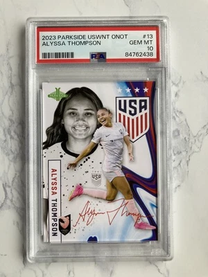 2023 Parkside USWNT One Nation Team NWSL Alyssa Thompson PSA 10 GEM MT Rookie RC - Image 1 of 2