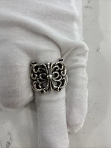 Chrome Hearts Filigree Band Ring Butterfly Floral Size 9 - Picture 1 of 6