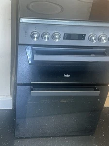 Beko XDC663SM Silver Mirrored Electric Cooker Double Oven Ceramic 60cm (10400) - Picture 1 of 5