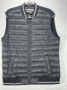 Michael Kors Herren Weste Large Schwarz Weiß MK Logo Outdoor Full Zip Puffer Vest - Bild 1 von 11