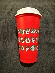 Tazza calda riutilizzabile Starbucks Red Cup Day 2013 16 oz festa buon caffè Natale - Foto 1 di 1