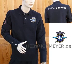 Original MV Agusta F4-1000 Camiseta Manga Larga Polo Negro T. L - Imagen 1 de 2