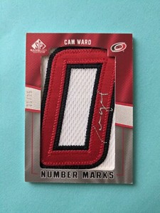 2007-08 SP Game Used. Number Marks. Cam Ward patch auto. #21/25 !!