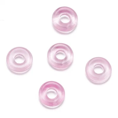 120 piezas cuentas europeas de vidrio donut multicolor agujero grande joyería hágalo usted mismo 12,5 x 3,8 mm Foto 1 de 4