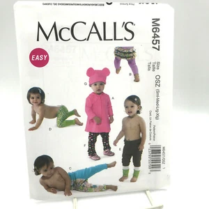 McCalls 6457 Top Leggings and Hat Babies Size S XL Sewing Pattern Easy - Picture 1 of 5