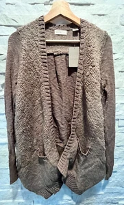 Neu mit Etikett SLEEP ON SNOW ANTHROPOLOGIE Boucle Strick Cardigan Pullover vorne offen Small - Bild 1 von 8