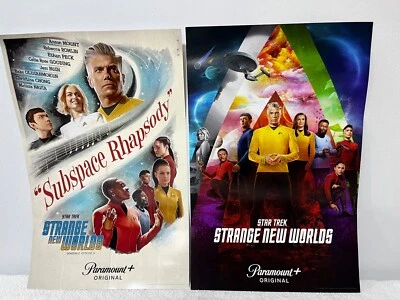 Lote de (2) carteles promocionales de tarjetas Star Trek Strange New Worlds 11x17 NUEVOS - ENVÍO GRATUITO Foto 1 de 4
