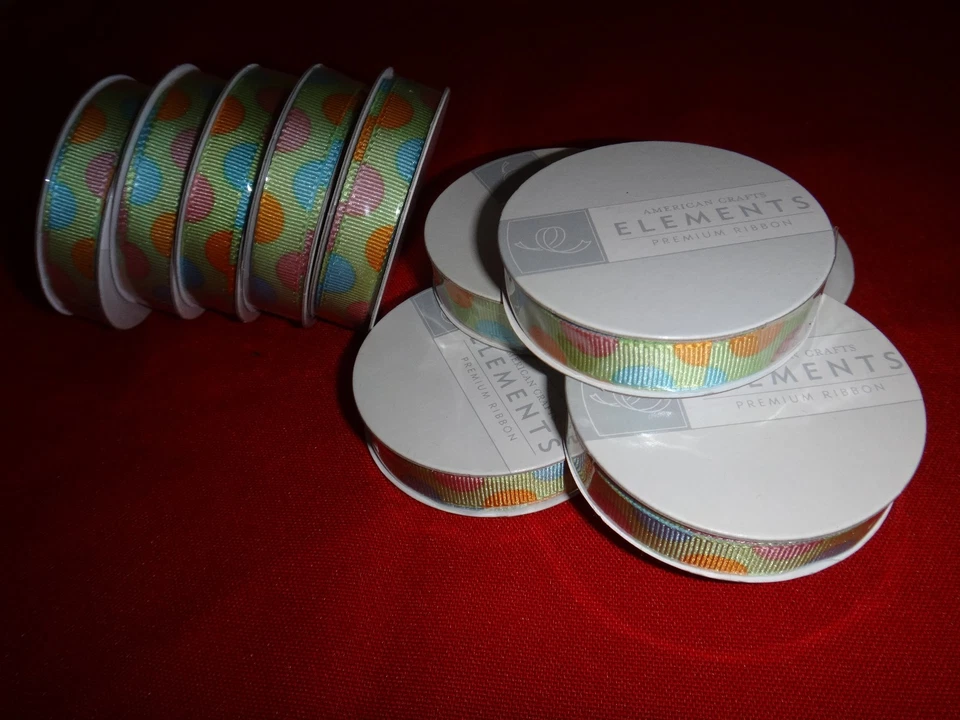 10 carretes de cinta premium AMERICAN CRAFTS ELEMENTS para envolver regalos *sin abrir* Foto 1 de 4