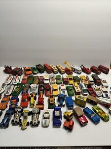 VINTAGE 1970’S MATCHBOX LOT of 70 LESNEY SUPERFAST,BMW, VW GOLF,BIG,JEEP,ENGLAND