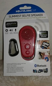 New SoundLogic XT Bluetooth Slimmest Selfie Hands Free Speaker w Mic & remot red - Picture 1 of 2